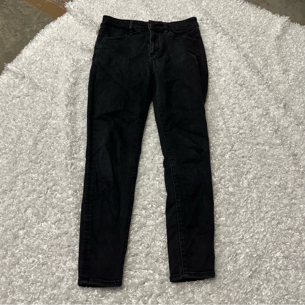 american eagle black hi rise jegging